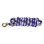 Flair Two Tone Plaited Lead Rope - Equine Horse Wear - Black/White-Green/White-Purple/White-Royal Blue/White-Red/White
