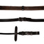 Lumiere Rolled Leather and Rubber Grip Reins - Silver Fittings - Equine Horse Wear