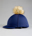 Premier Equine Jersey Hat Silk with Faux Fur Pom Pom - Equestrian Gloves & Hats