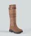 Premier Equine Monte Waterproof Country Boot Regular Brown front-side view KiwiPetz
