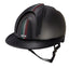 KEP Italia Carbon Helmet E-Light Matte Black / Black Leather Inserts - Swarovski Italian Flag - Polo - Equine Helmets - 3 Inserts / M 51cm-3 Inserts / M 52cm-3 Inserts / M 53cm-3 Inserts / M 54cm-3 Inserts / M 55cm