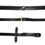Lumiere Flat Leather and Rubber Grip Reins - Brass Fittings - Equine Horse Wear 