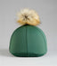 Premier Equine Jersey Hat Silk with Faux Fur Pom Pom - Equestrian Gloves & Hats 