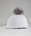 Premier Equine Jersey Hat Silk with Faux Fur Pom Pom - Equestrian Gloves & Hats 
