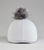 Premier Equine Jersey Hat Silk with Faux Fur Pom Pom - Equestrian Gloves & Hats 