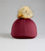Premier Equine Jersey Hat Silk with Faux Fur Pom Pom - Equestrian Gloves & Hats 