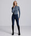 Premier Equine Leora Womens Gel Full Seat Riding Breeches Navy - Equestrian Breeches & Jodhpurs - 22" (UK 6)-24" (UK 8)-26" (UK 10)-28" (UK 12)-30" (UK 14)