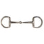 STC Equisteel Stainless Steel Eggbutt Snaffle Bit With Thin Solid Mouth And Flat Rings - Equine Horse Wear - Pony 11.5cm-Cob 12.5cm-Full 13.5cm