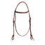 STC Fort Worth 5/8" Leather Headstall - Equine Horse Wear - Chestnut-Latigo