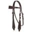 STC Fort Worth Basket Weave Jewel Headstall - Brown - Equine Horse Wear - Default Title