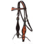 STC Fort Worth Frontier Headstall with Filigree Tooling - Brown