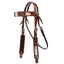 STC Fort Worth Longhorn Headstall - Cowhide Inlay