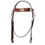 STC Fort Worth Longhorn Headstall - Cowhide Inlay