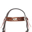 STC Fort Worth Longhorn Headstall - Cowhide Inlay