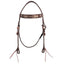 STC Fort Worth Navajo Brow Headstall - Equine Horse Wear - Brown-Light Brown