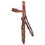 STC Fort Worth Navajo Brow Headstall - Equine Horse Wear - Brown-Light Brown