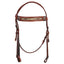 STC Fort Worth Navajo Brow Headstall - Equine Horse Wear - Brown-Light Brown
