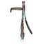 STC Fort Worth Odina Headstall - Turquoise Buckstitched - Equine Horse Wear - Default Title