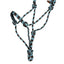 STC Fort Worth Rope Halter - Equine Horse Wear - Black-Black/Turquoise-Chocolate/Turquoise-Purple/Pink