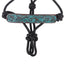 STC Fort Worth Rope Halter Leather Nose - Turquoise Flower - Equine Horse Wear - Default Title