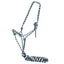 STC Fort Worth Rope Halter with Lead - Equine Horse Wear - Black-Black/Turquoise-Blue/Navy/White-Blue/Yellow-Chocolate/Turquoise