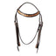 STC Fort Worth Tooled Leaf Headstall - Two Tone - Equine Horse Wear - Default Title