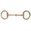 STC Gold Medal Eggbutt Snaffle Bit With Thin Solid Mouth & Flat Rings - Equine Horse Wear - Cob 12.5cm-Full 13.5cm