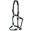 STC Jeremy & Lord Leather and Rope Halter - Equine Horse Wear - Black/Burgundy / Full-Black/Burgundy / Cob-Black/Hunter Green / Full-Black/Hunter Green / Cob-Black/Navy / Full