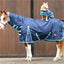 STC Kozy 1200D Lite Rainsheet Combo - Navy/Turquoise - Equine Horse Wear - 3'3" NZ (4.6" AU)-3'6" NZ (4'9" AU)-3'9" NZ (5'0" AU)-4'0" NZ (5'3" AU)-4'3 NZ (5'6" AU)