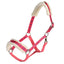 STC Rancher Fleece Halter - Strawberry Red Hearts - Equine Horse Wear - Full-Cob