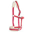 STC Rancher Fleece Halter - Strawberry Red Hearts - Equine Horse Wear - Full-Cob