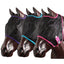 STC Showmaster Black Mesh Fly Mask - Equine Horse Wear - Black/Purple / Pony-Black/Purple / Cob-Black/Purple / Full-Black/Pink / Pony-Black/Pink / Cob