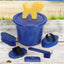 STC Showmaster Grooming Kit Bucket - Equine Horse Wear - Blue-Pink