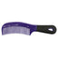 STC Showmaster Plastic Comb with Rubber Handle - Equine Horse Wear - Purple-Red
